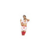 Costume infirmière 3 pièces, top avec zip fonctionnel, jupe et serre tête 